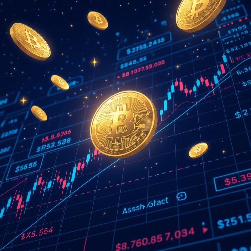price charts and alert icons